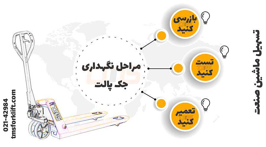 این سه مرحله به صورت کلی برای نگهداری جک پالت TMS کاربرد فراوانی دارد