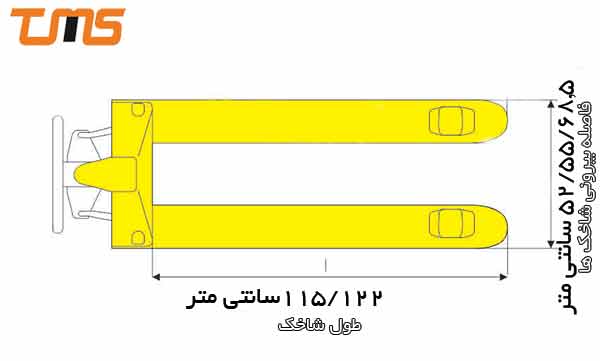 مشخصات طول شاخک در جک پالت های 3 تن یکی از پرفروش ترین دستگاه ها